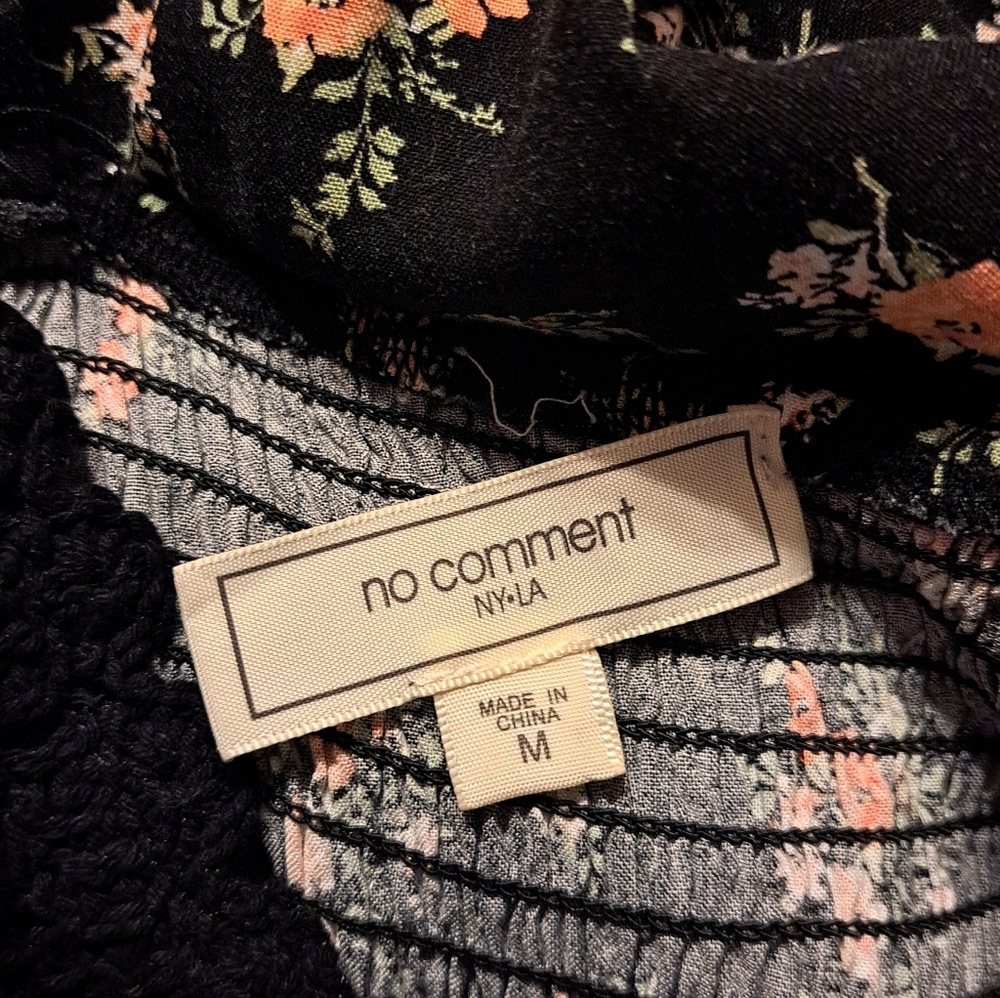 No Comment Size M Floral Maxi Dress with Knit Top & Spaghetti Straps - Picture 3 of 5